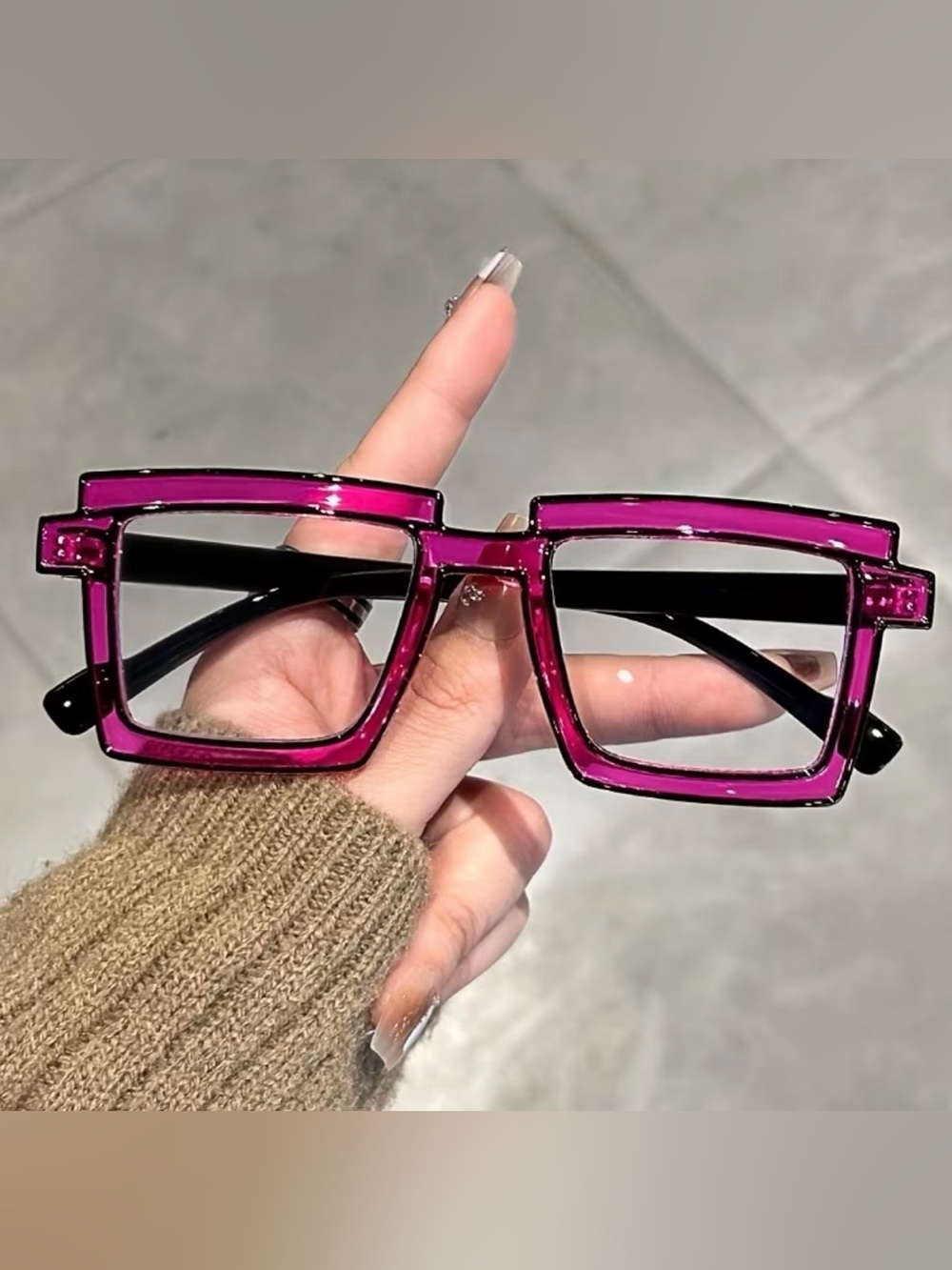 New! Anime Comic Pink Fashion Only Glasses For Cosplay
